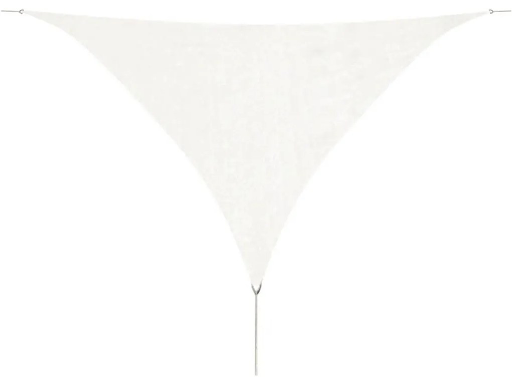 vidaXL Pânză parasolar din hdpe triunghiulară 3,6x3,6x3,6 m, alb