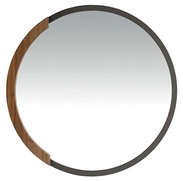 Oglinda decorativa design LUX Round black steel, 80cm
