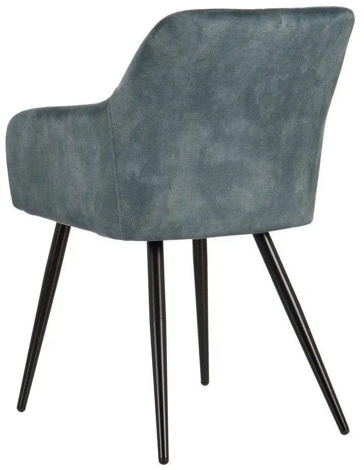 Scaun dining albastru Blue Fabric