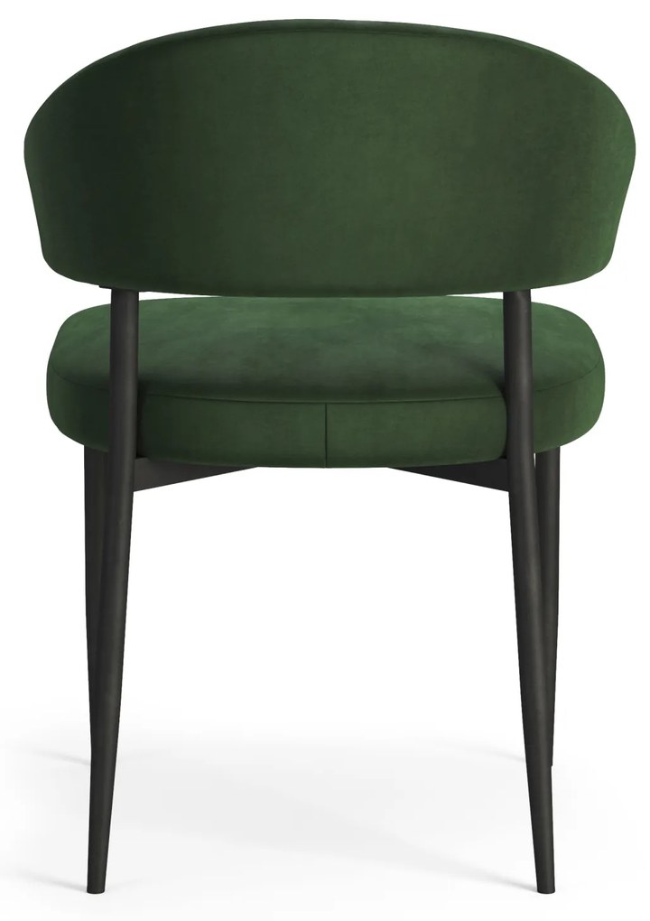 MAZZONI EXPORT IRIS Verde Pădure (material Victoria 68AC) - SCAUN MODERN TAPIȚAT PENTRU SALON/SUFRAGERIE LOFT
