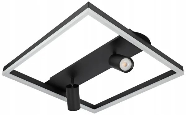 Plafonieră LED 38W/230V + 2x GU10/30W, neagră