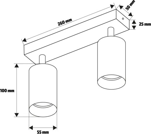 Brilagi - Spot LED RGBW reglabil SELE MODERN 2xGU10/4,8W/230V alb