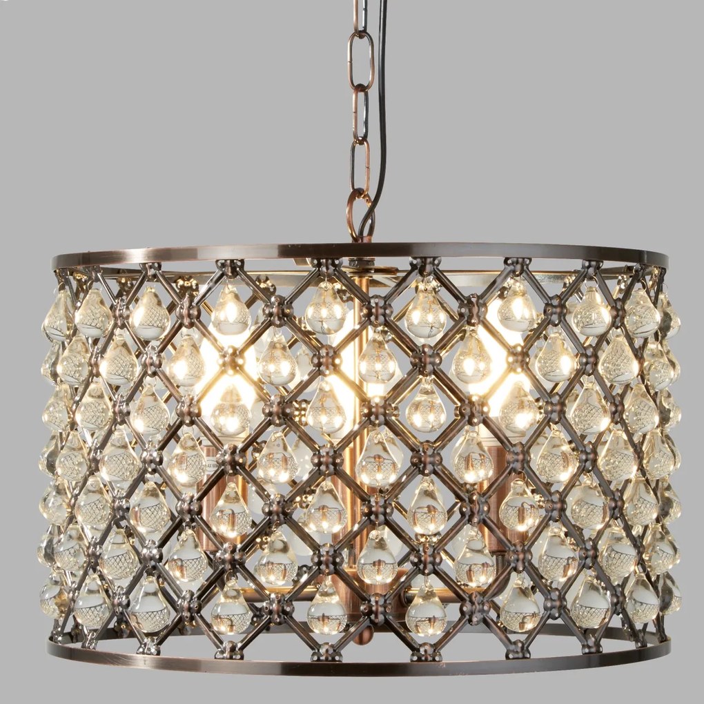 Lustra / Pendul elegant stil traditional Marquise cupru antic 7813-3CU SRT