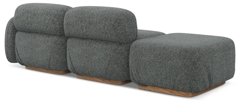 Șezlong modular gri (cu colț pe partea dreaptă) Ailani – Makamii