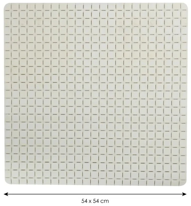 Spirella Covor de duș antiderapant QUADRO Premium,alb, 54 x 54 cm