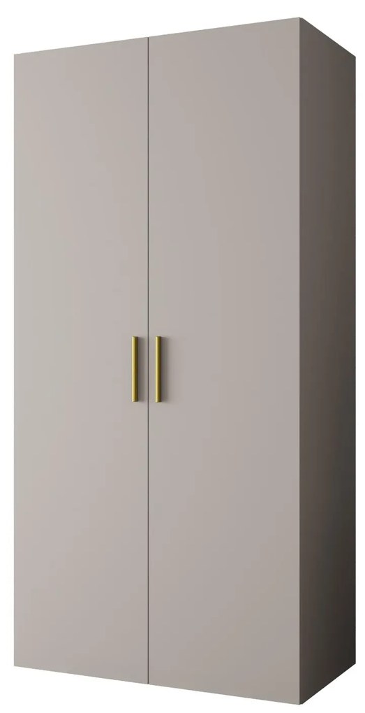 Dulap de haine 100 cm Borry 1 (Cașmir + Auriu). 1125755