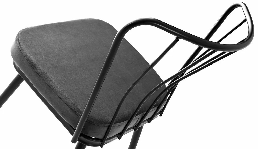 Set de scaune de sufragerie Yildiz Black, 2 buc.