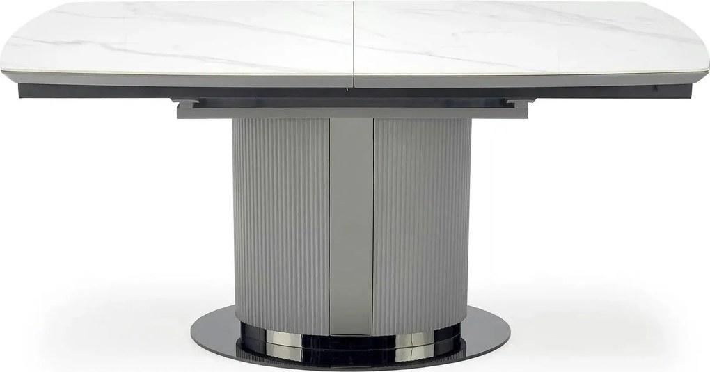 Masa extensibila DANCAN, alb/gri, 160-220x90x76 cm
