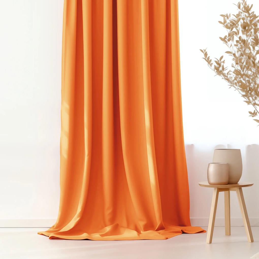 Goldea draperie decorativă rongo - portocaliu 140x145 cm