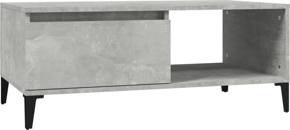 vidaXL Măsuță de cafea, gri beton, 90x50x36,5 cm, lemn prelucrat