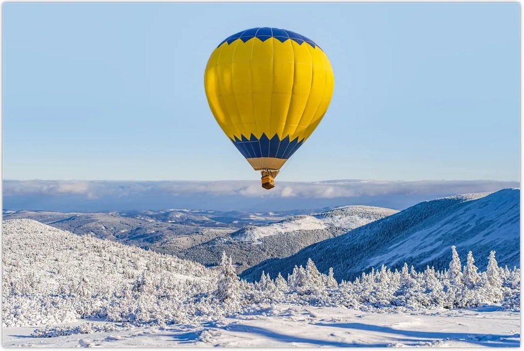 Tablou - Zbor peste peisaj de iarnă (90x60 cm)
