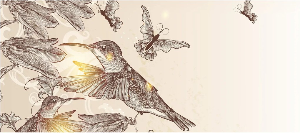 Tablou - Colibri (120x50 cm)