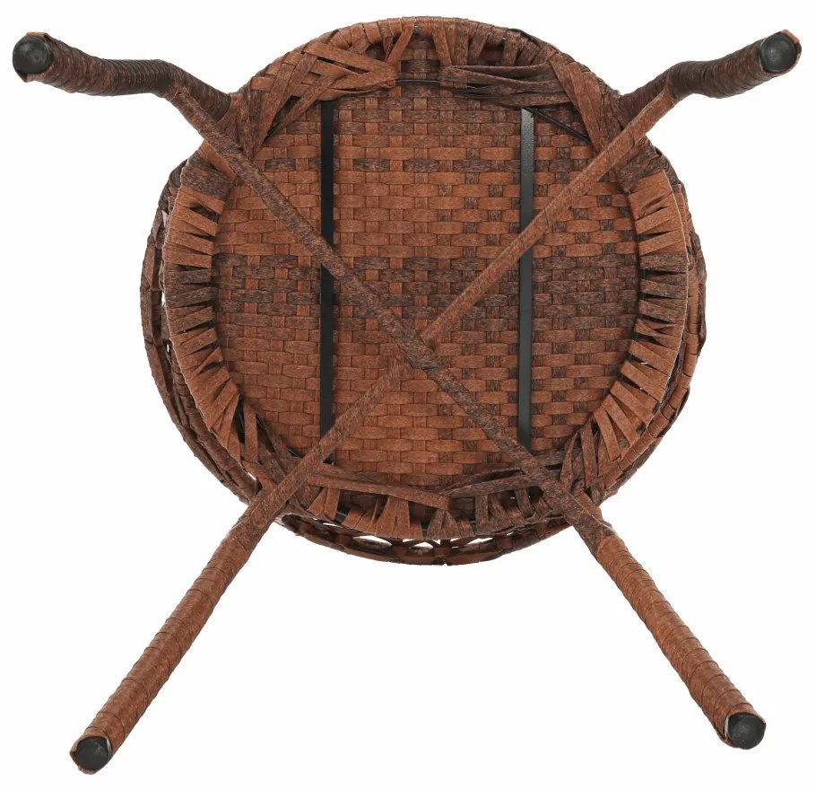 Set de grădină rattan 1+2, JARUB, maro