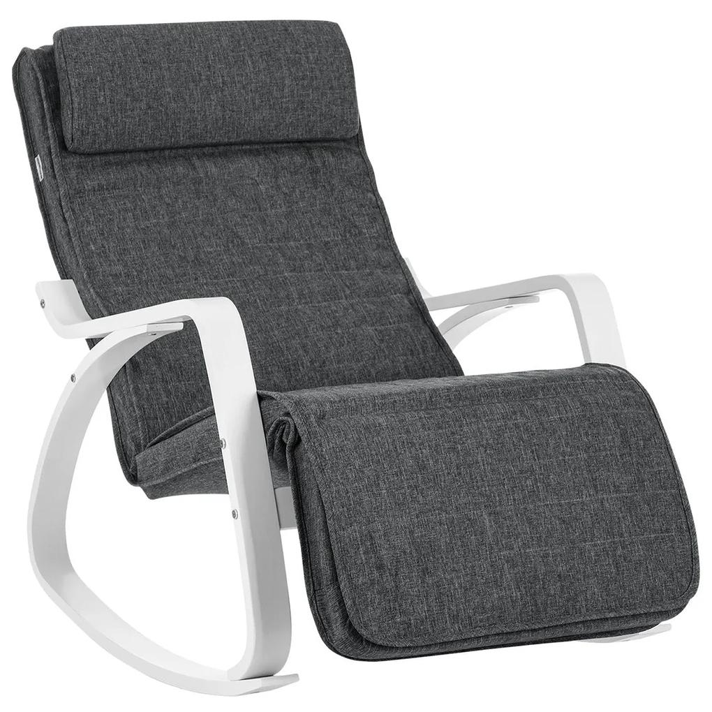 balansoar mesteacan, scaun de relaxare cu suport pentru picioare reglabil la 5 grade CÂNTICE | SONGMICS