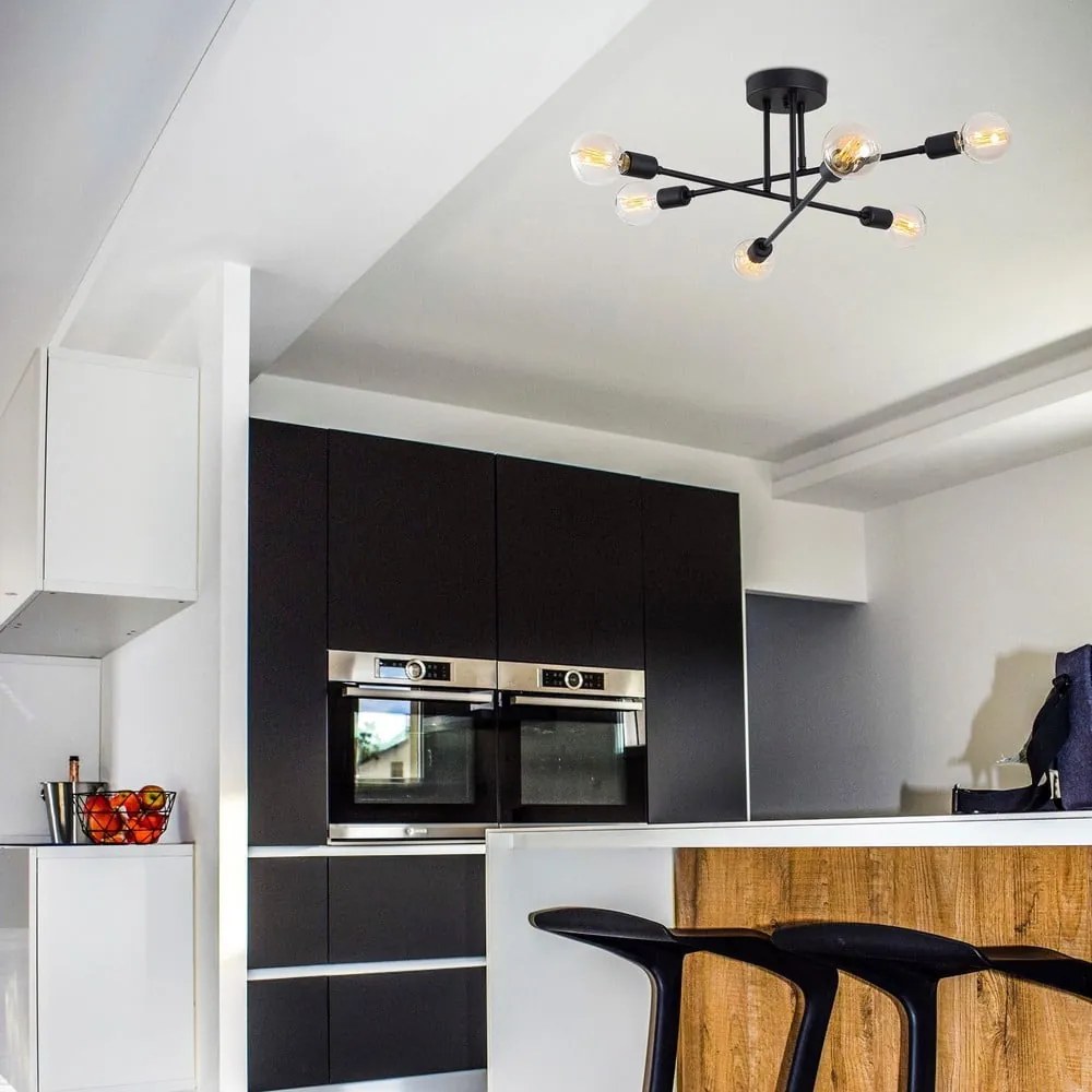 Plafonieră neagră 64x64 cm Flower – Opviq lights