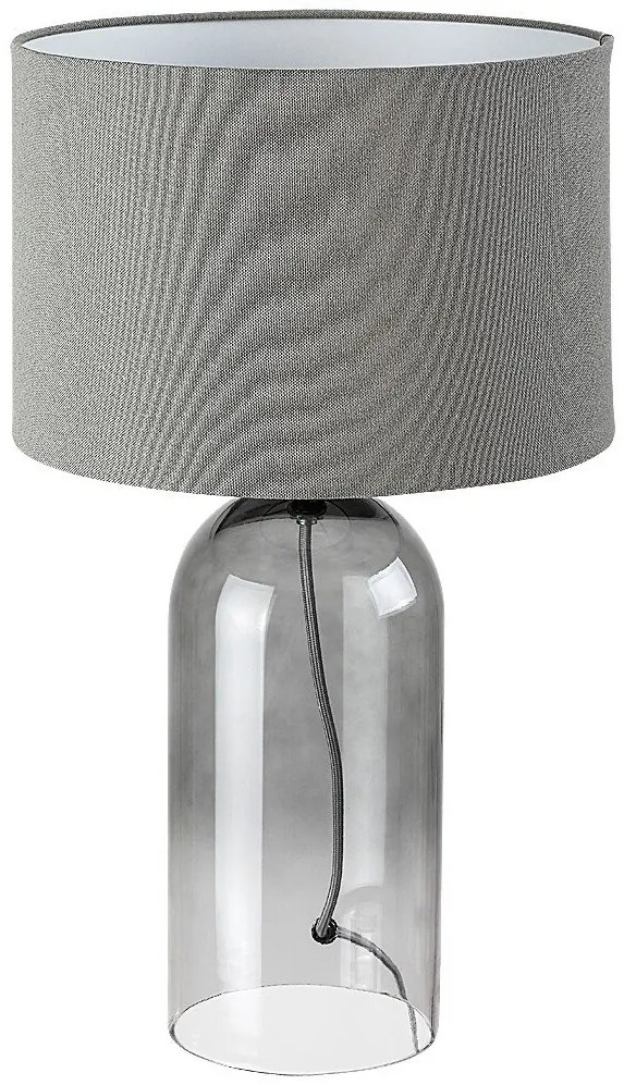Lampa de masa sticla fumurie abajur gri Luxin
