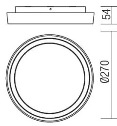 Plafonieră LED de exterior Redo 9180 BEZEL LED/25W/230V d. 27 cm IP54 alb
