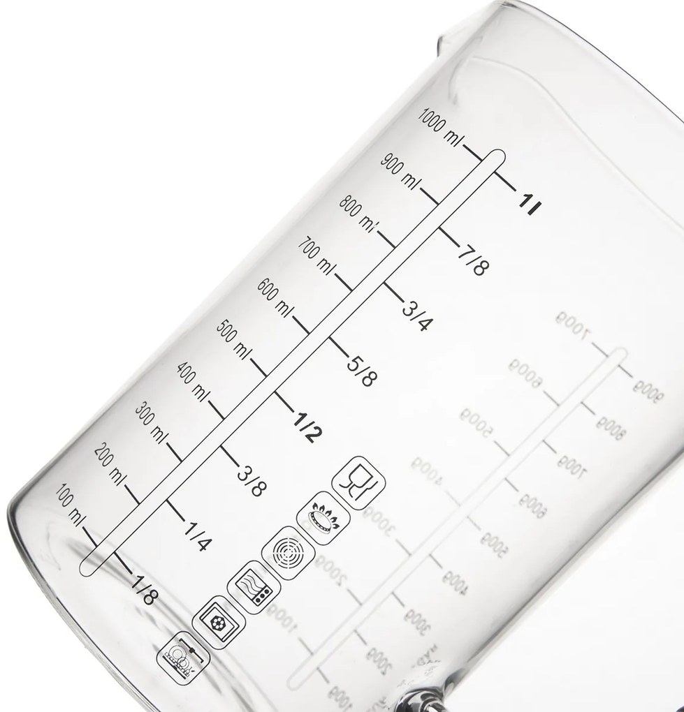 Cană de măsurare Orion din sticlă borosilicată, 1l