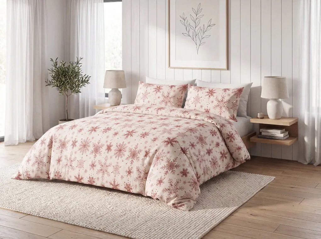 Lenjerie de pat din bumbac SCARLET SNOW cu modele Dimensiune lenjerie de pat: 70 x 80 cm | 140 x 200 cm
