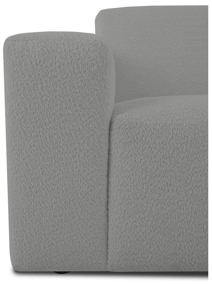 Modul pentru canapea gri cu tapițerie din stofă bouclé (cu colț pe partea stângă ) Roxy – Scandic