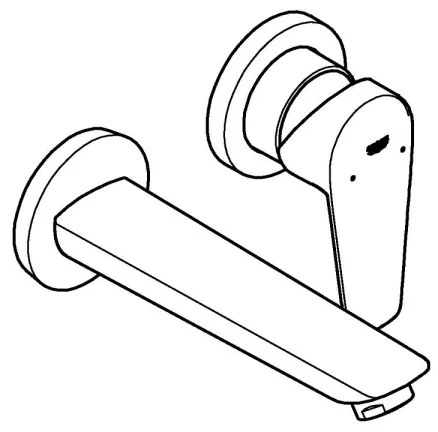 GROHE 20474001 - Baterie pentru lavoar, montaj în 2 orificii, 177 mm, crom lucios