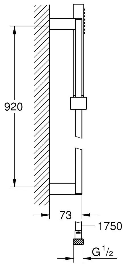 Grohe Euphoria Cube Set dus cu bara 90 cm, 1 jet