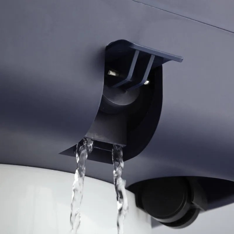 Resigilat: Cadita cu hidromasaj Medivon Hydro Foot Spa, 520W, 20L, 35-48°C, Mod Surf, Telecomanda, Lumina infrarosie, Afisaj, Albastru inchis / Auriu