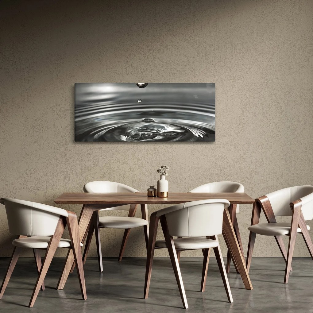 Tablou - Picături de apă (120x50 cm)