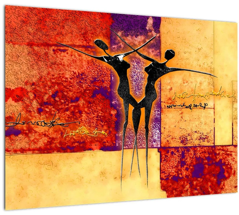 Tablou pe sticlă - Zeița africană (70x50 cm)