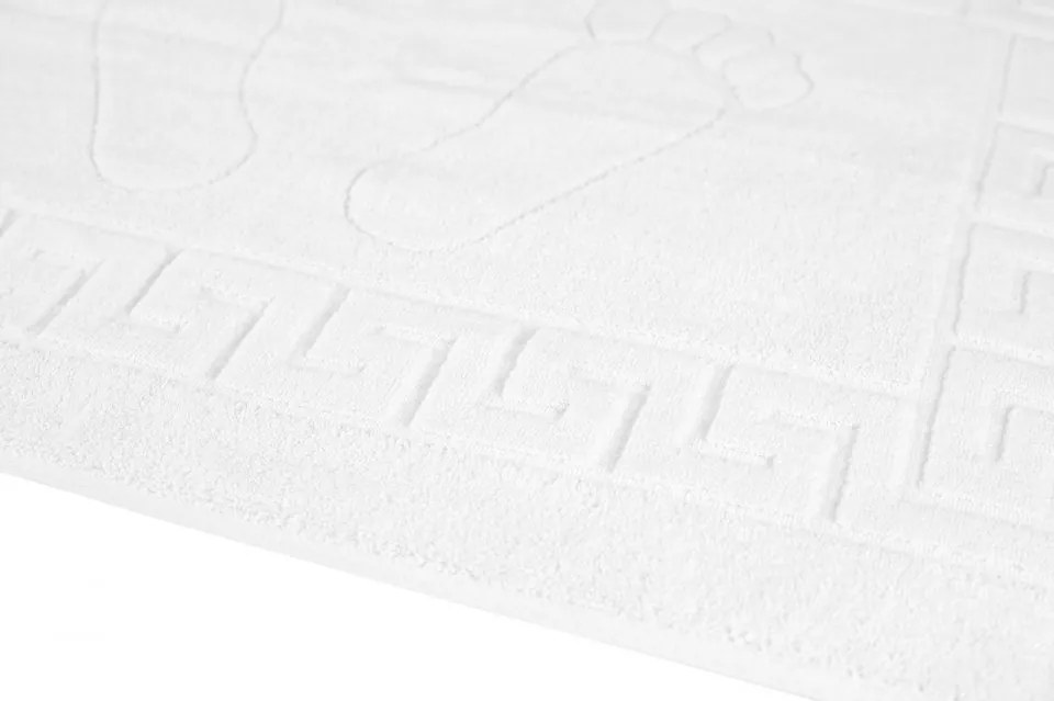 Set 2 prosoape pentru picioare Hotel Line, Bedora, 50 x 70 cm, 100% bumbac cardat, 650 gr/mp, alb