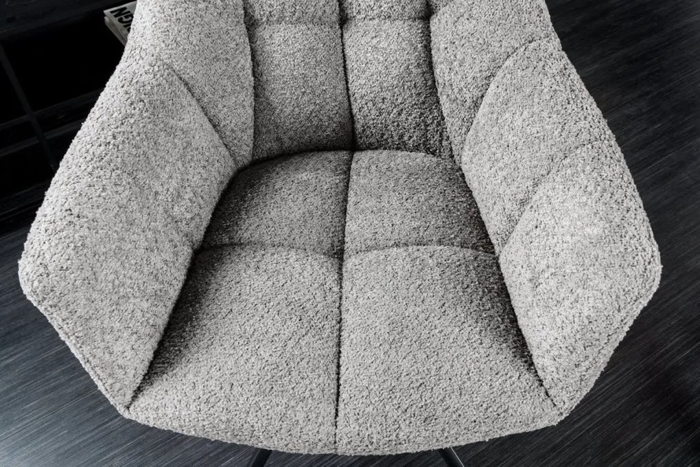 Set 2 scaune pivotante Papillon, boucle gri