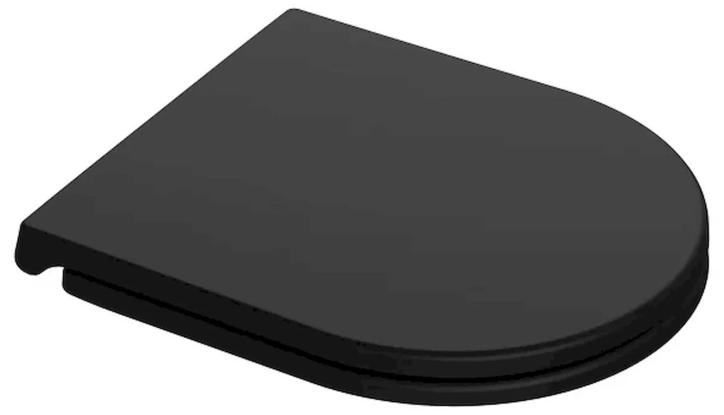 Capac Wc cu soft close si quick release, Feeling, negru mat, RAK Negru