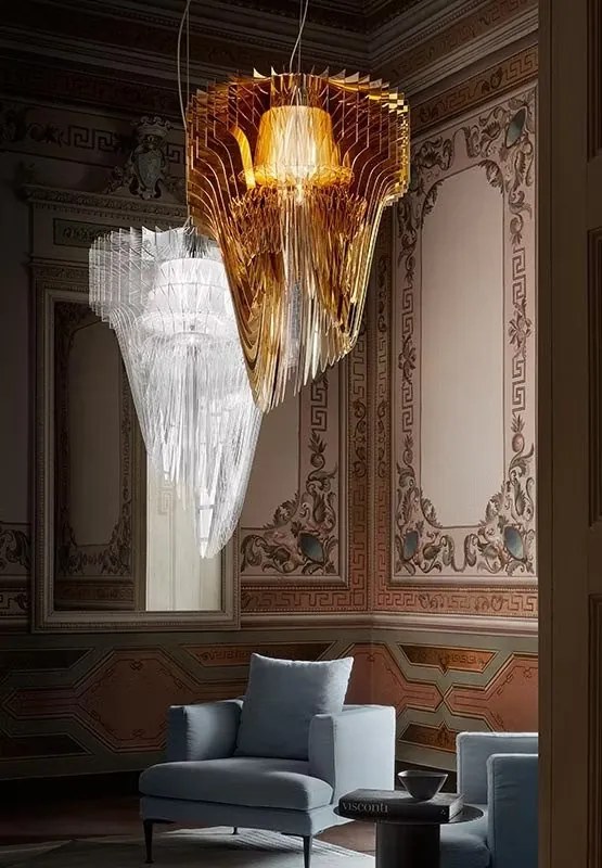 Lustra design Art Deco realizata manual Aria Large Transparent