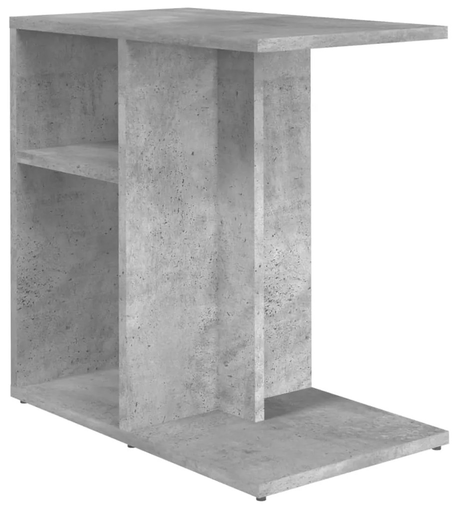 803024 vidaXL Masă laterală, gri beton, 50x30x50 cm, lemn prelucrat