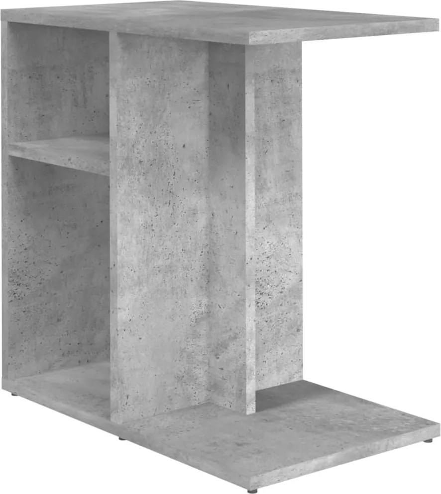 vidaXL Masă laterală, gri beton, 50x30x50 cm, lemn prelucrat