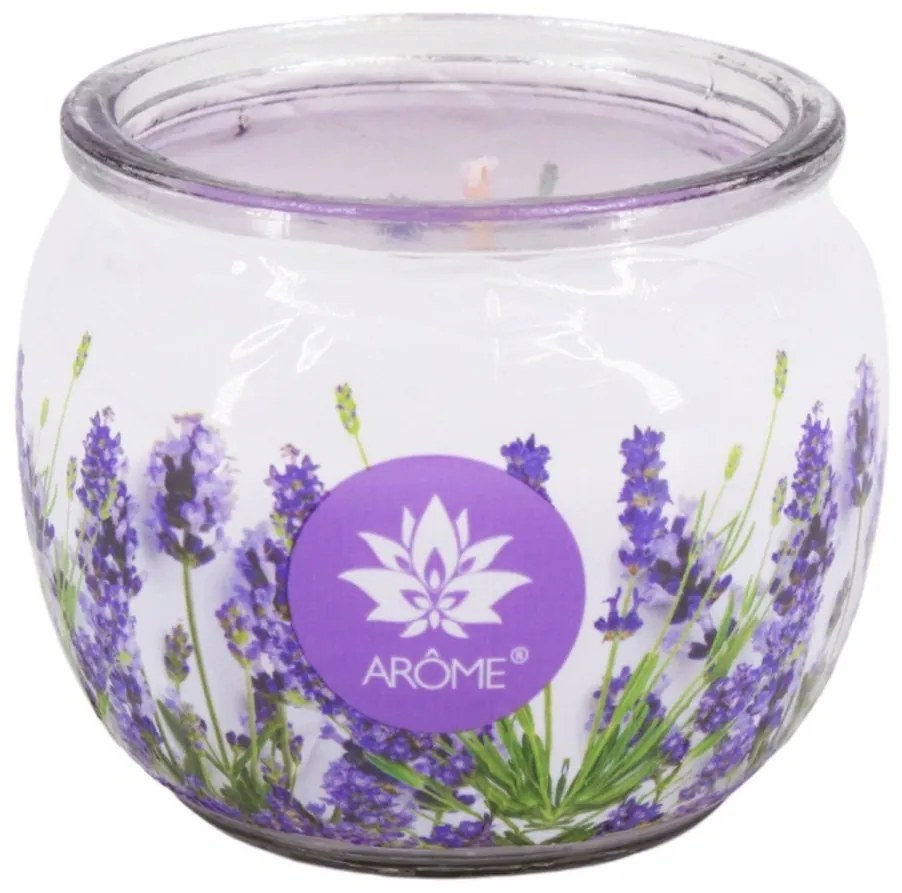 Lumânare parfumată Arome Lavender în sticlă, 90 g