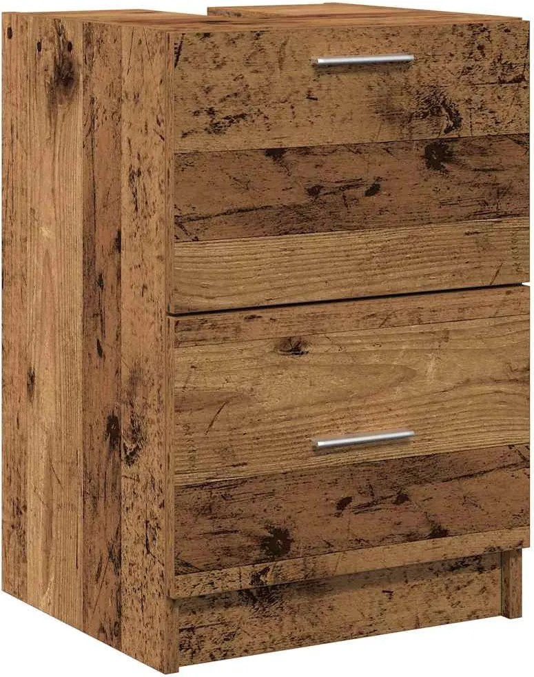 vidaXL Dulap de Baie cu raft Lemn Vechi 40 x 37 x 59 cm Lemn compozit