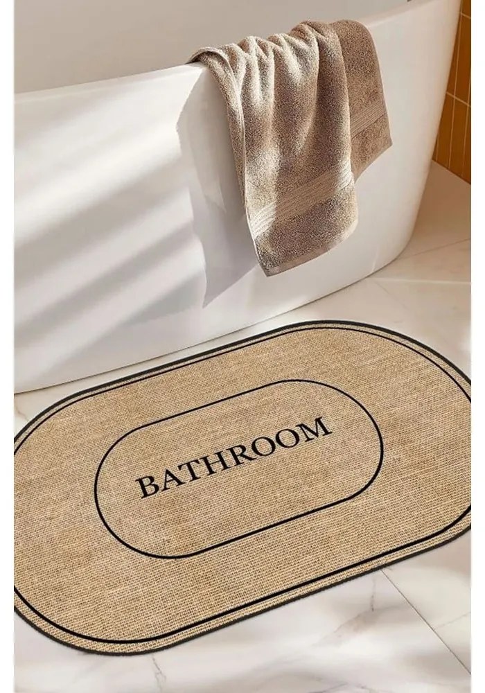 Covoraș de baie maro 60x90 cm Jute Look – Mila Home