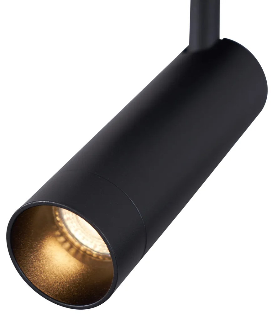 Spot rotund de tavan negru GU10 35mm cu 3 lumini reglabil - Kate