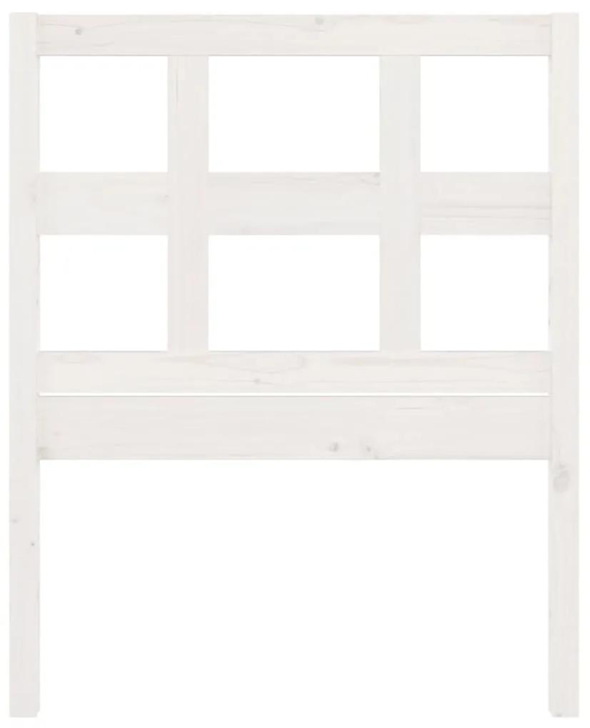 Tablie de pat, alb, 95,5x4x100 cm, lemn masiv de pin Alb, 95.5 x 4 x 100 cm, 1