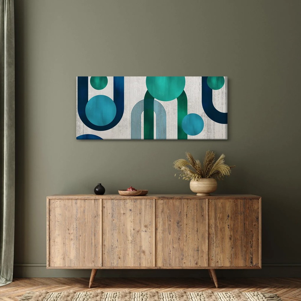 Tablou - Linii și forme circulare (120x50 cm)