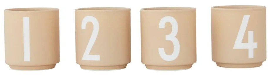 Set de 4 cești din imitație de porțelan Design Letters, 0,5 l