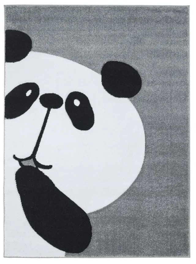 Covor de joacă gri pentru copii, cu panda