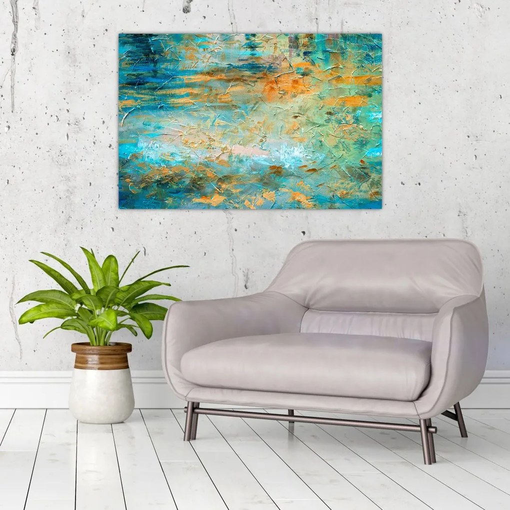 Tablou - Abstract albastru (90x60 cm)