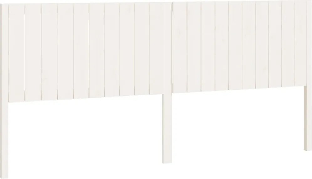 vidaXL Tăblie de pat, alb, 205,5x4x100 cm, lemn masiv de pin