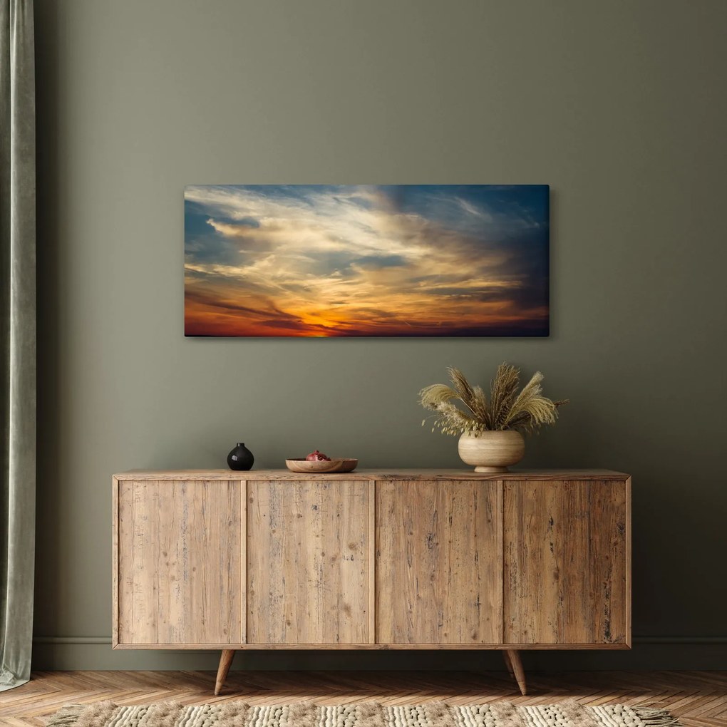 Tablou cu apus de soare (120x50 cm)