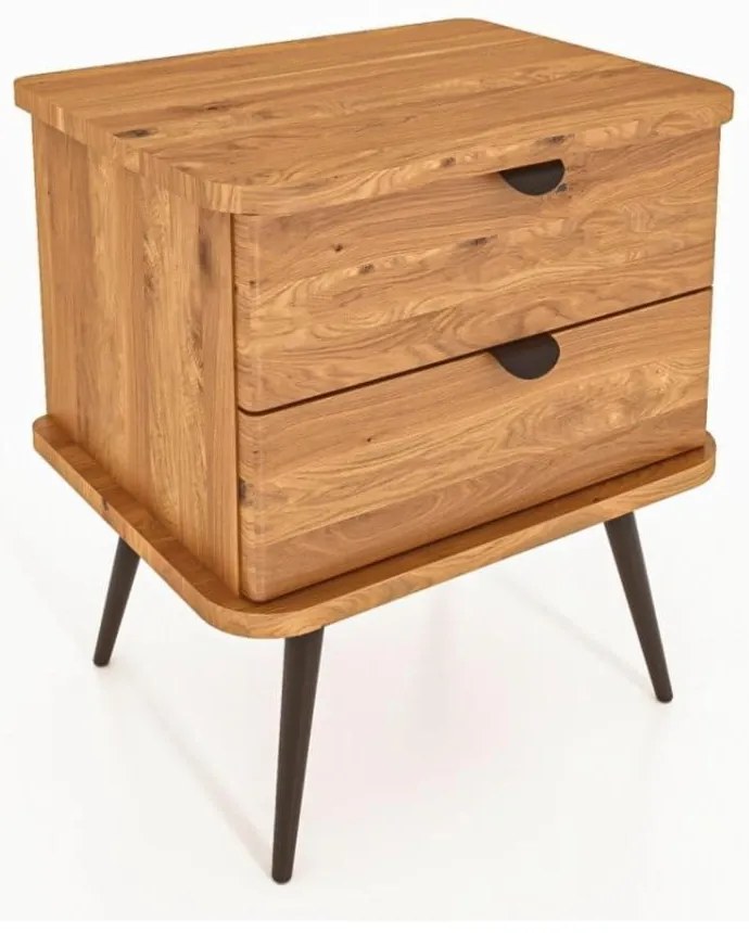 Noptieră din lemn de stejar Kula – The Beds