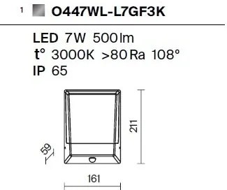 Aplica LED pentru exterior IP65 Gloss