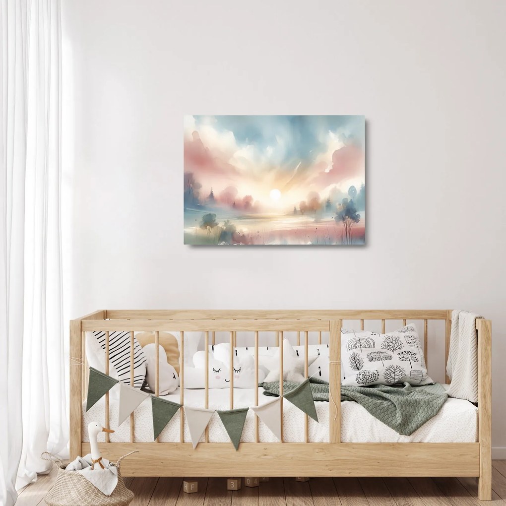 Tablou pe sticlă - Peisaj elegant (70x50 cm)
