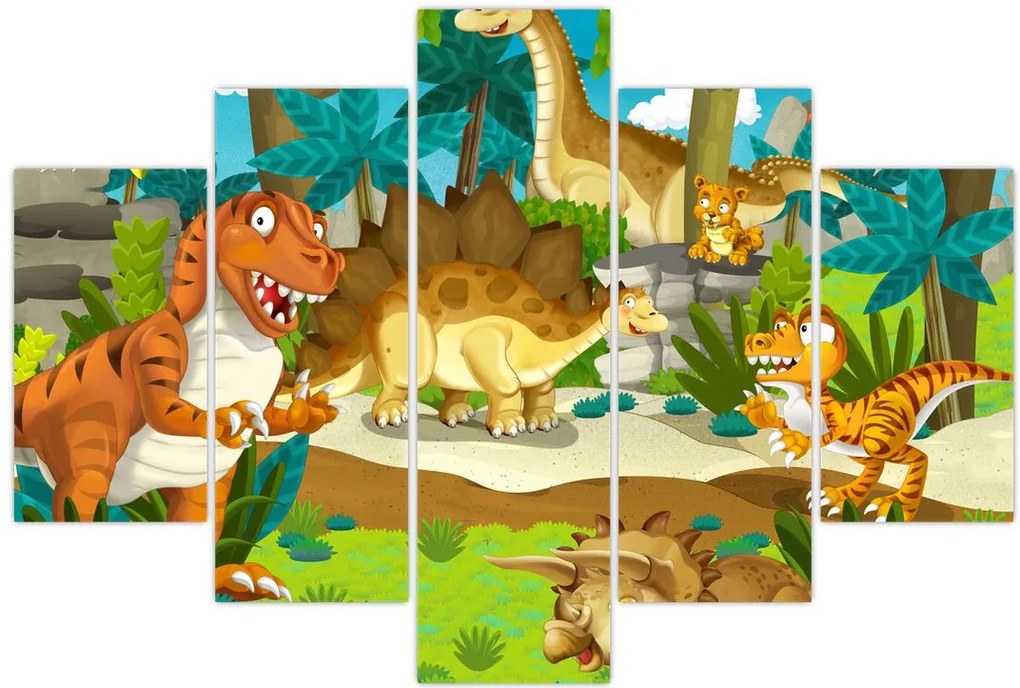 Tablou - Dinozaurii (150x105 cm)
